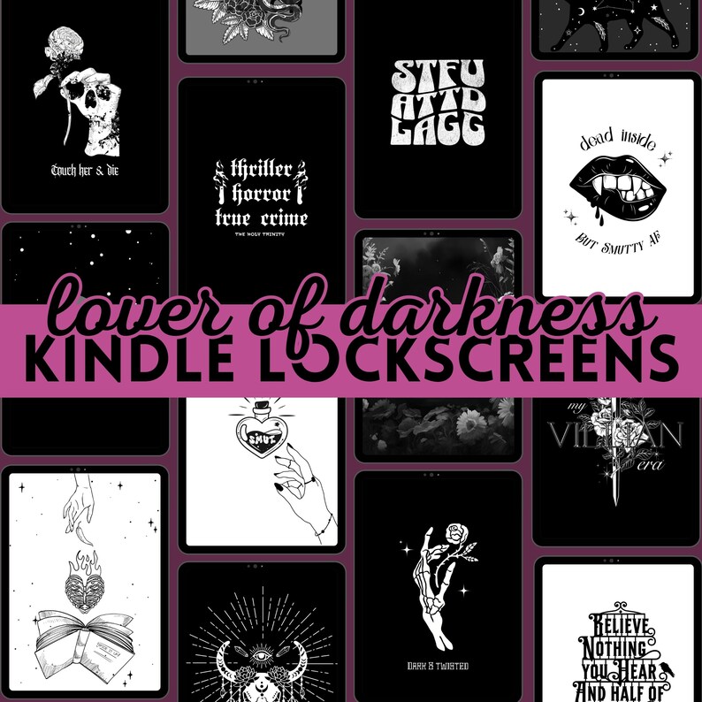 Kindle Screens Smut Lockscreen, No Borders Digital Cover, Dark Romance