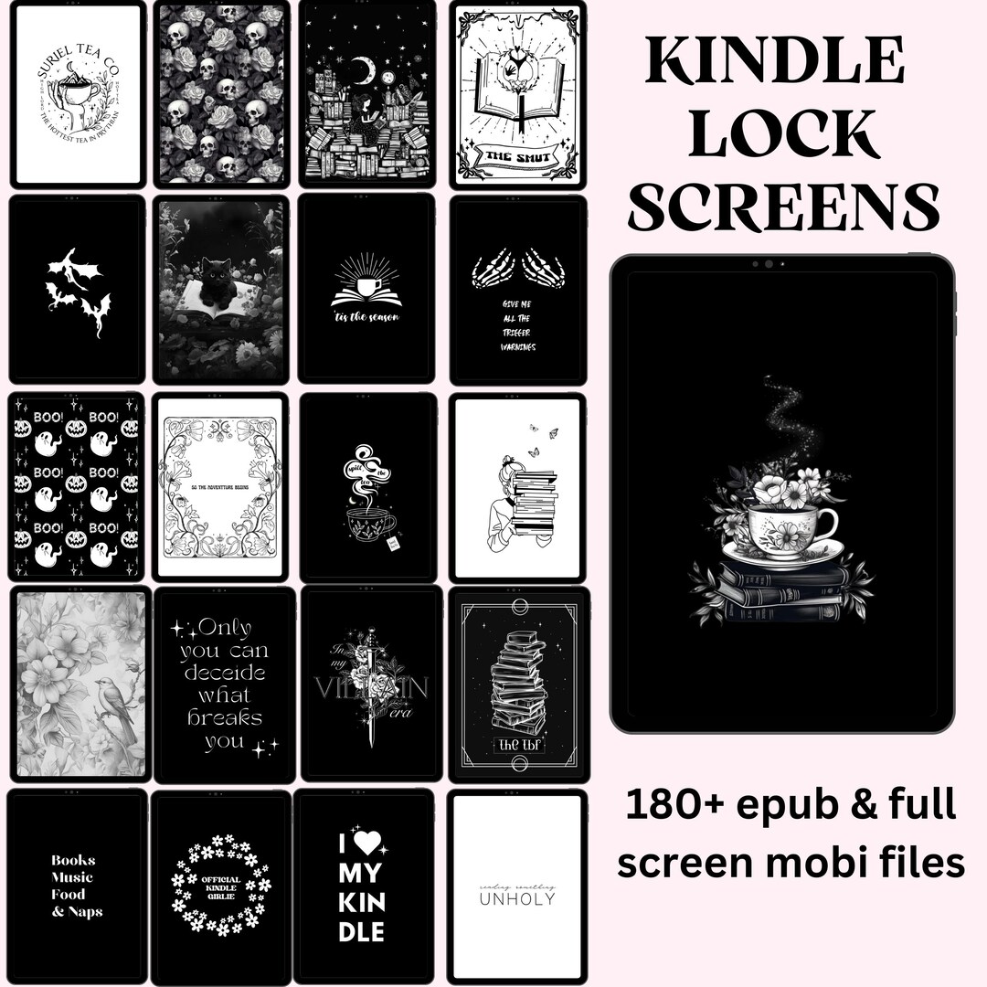 Kindle Lock Screens 180 Full Screen EPUB Files Digital Download Kindle