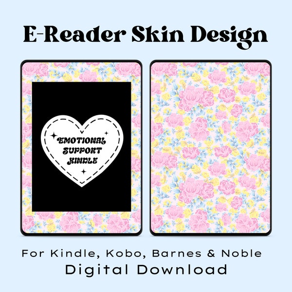 Schattig Kindle Skin Vinyl Decal Coquette Floral Design DIGITALE DOWNLOAD