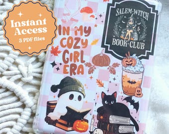 Fall Kindle Case Insert, Cozy Girl Era Design (Digital Download)