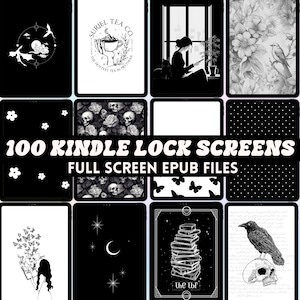 Kindle Lock Screens 100 Ready made borderless EPUB files Digtal Cover Customize your Kindle Wallpaper Full Screen Lockscreen for your Kindle