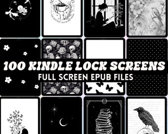 Kindle Lock Screens, 100 Ready made borderless EPUB files, Wallpaper Full Screen Lockscreen for your Kindle
