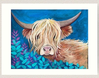 Kunstafdruk Schotse Hooglanders