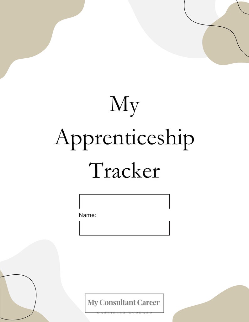 My Apprenticeship Tracker - Etsy
