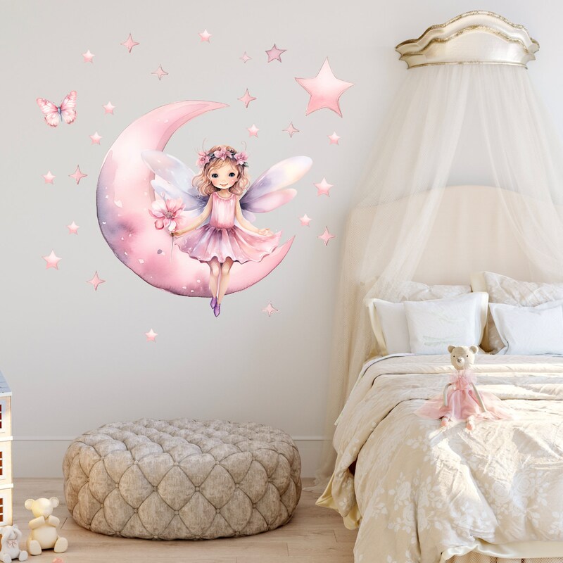 Déco Murale Enfant CanvasPuzzle - Princesse Sur Balançoire Avec Chiots - Autocollant