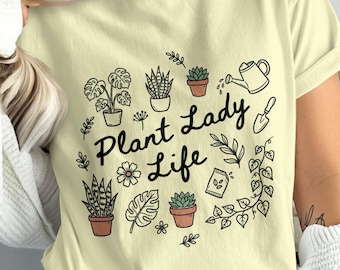 Plant Lady PNG | Hand Drawn Potted Plants & Succulents | Botanical Clipart | Digital Download