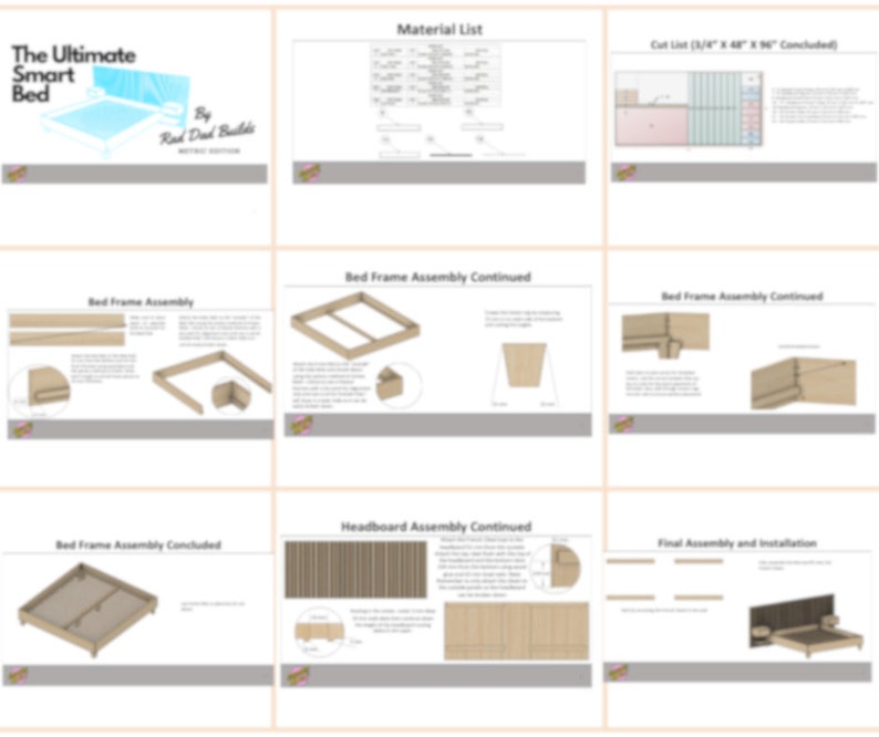 Planos de construcción de camas de