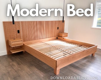 Moderne luxe bedbouwplannen (kingsize)