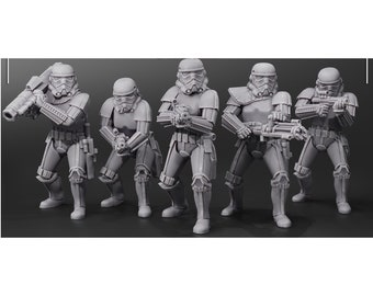 Imperial stormtroopers squad 5 pieces stl