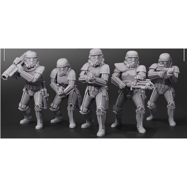 Imperial Stormtroopers Trupp 5 Stück stl