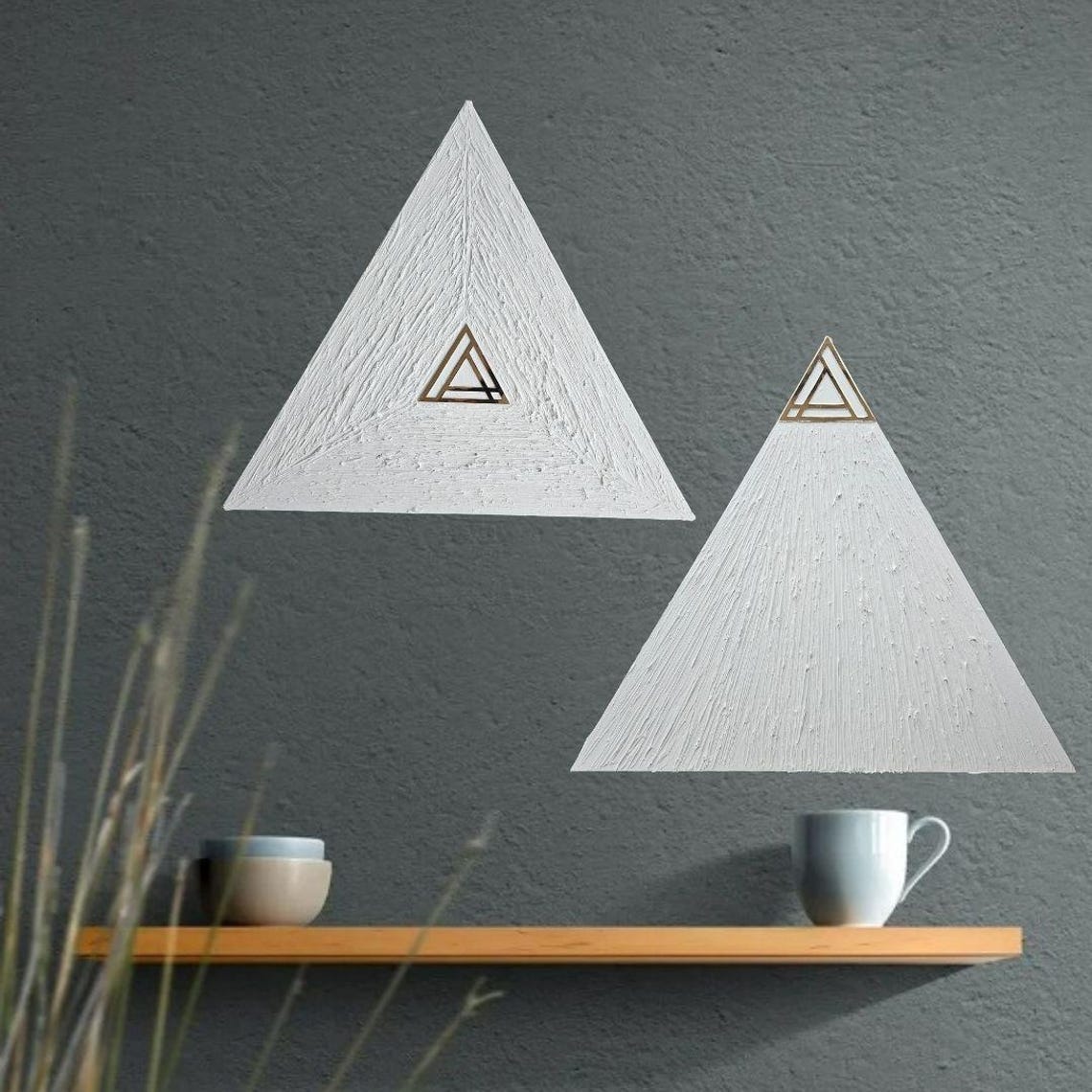 Geometric Modern Wall Decor, Abstract Painting on Canvas, Minimalist ... - Geometric Abstract Wall Decor For Small Spaces
