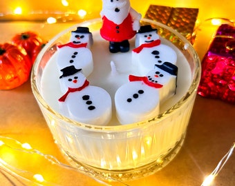 Snowman Candle Christmas Candles Scented Candles for Christmas Gift Decorative Christmas Gift for Her Personalized Handmade Candle Gift