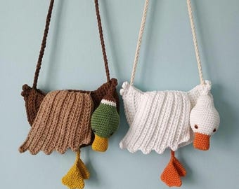 Small crochet duck bag pattern u.s terms