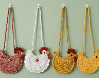 Crochet Chicken Bag Pattern | Mini Chick Easter Treat Bag | Kids Crochet Gift | Farm Animal PDF Pattern
