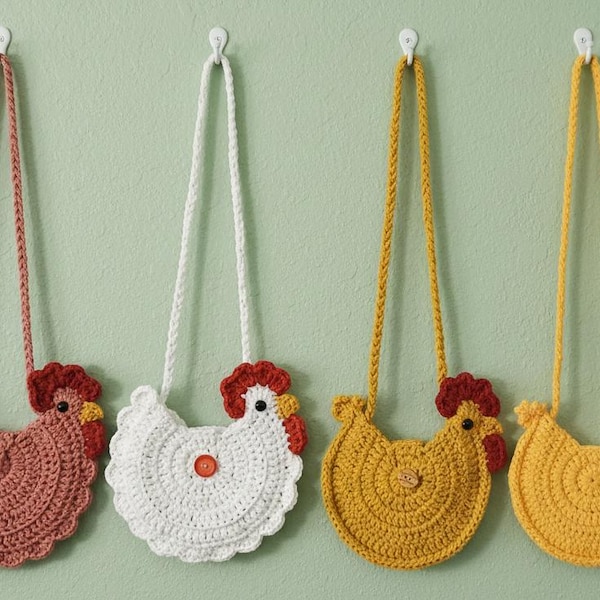 Crochet Chicken Bag Pattern | Mini Chick Easter Treat Bag | Kids Crochet Gift | Farm Animal PDF Pattern