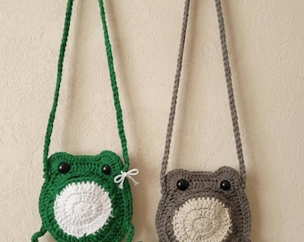 Mini Frog Bag Crochet Pattern PDF – Cute Crossbody Purse –Toad Bag – Beginner Friendly