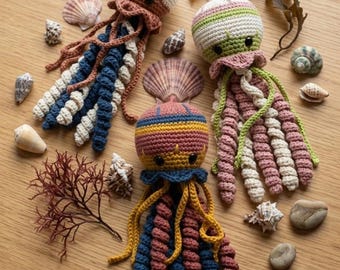 Colorful No-Sew Crochet Jellyfish Pattern | Easy Amigurumi Jellyfish | Beginner Friendly | PDF