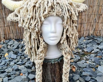 Highland Cow Hat Crochet Pattern PDF – US Terms – Digital Download