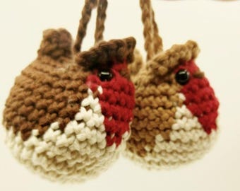 no sew chubby christmas Robin crochet pattern