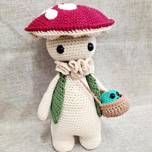 Patrón de crochet para muñeco de sapo el hongo descarga digital de bajo costo