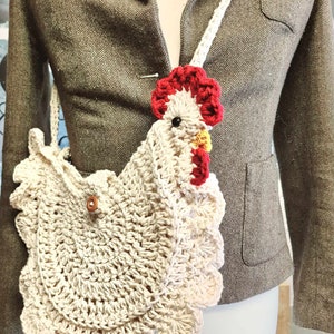 crochet chicken bag pattern only U.S terms