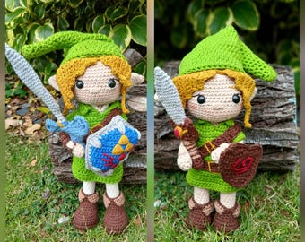 Hero of Time Inspired Crochet Pattern PDF | Adult & Child Elf Adventurer Amigurumi | US Terms | Digital Download