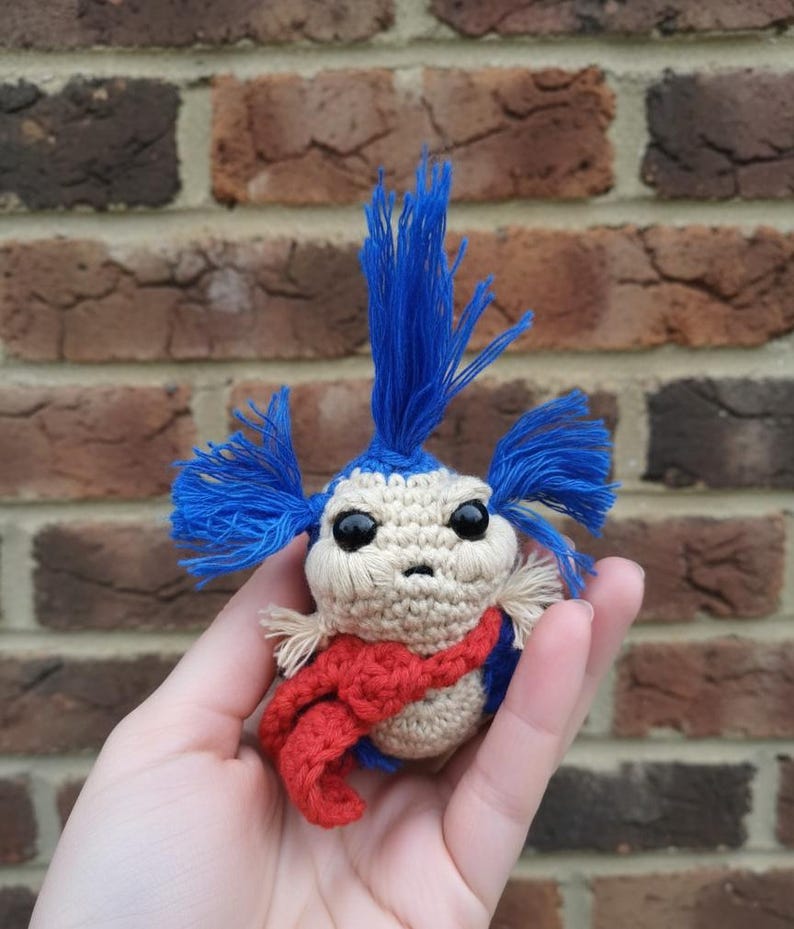 Labyrinth Worm Crochet Pattern | Movie Inspired Amigurumi | No Sew Crochet Pattern | Digital PDF image 2