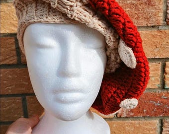 Crochet Mushroom Beret Pattern | Toadstool Hat Crochet Pattern | Whimsical Mushroom Hat PDF | Cottagecore Crochet | Instant Download