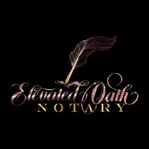Elegant Feather Logo: Tax, Notary, & Business Branding