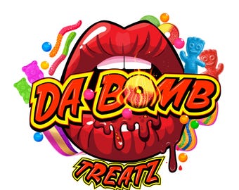 Mexican Candy Logo Design: Chamoy, Fruit Gushers, Gummy Bears, Peach Rings, Skittles