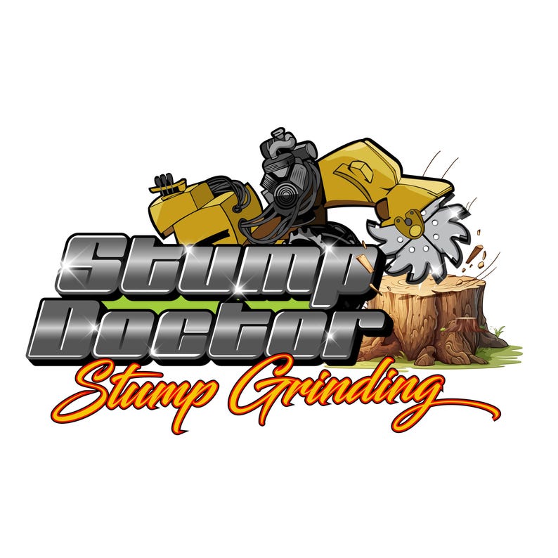 Stump Grinding Logo: Tree Removal Service Template (customizable) - Etsy