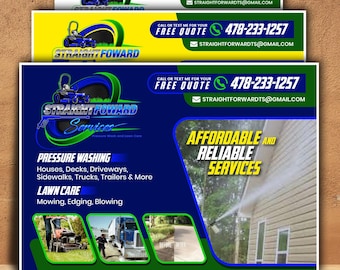 Lawn Care Flyer Template: Business Branding & Door Hanger (PDF .jpg)
