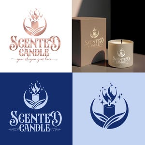 Natural Candle Logo, Handmade Candle Logo, Candle Business Logo, Candle Labels, Logo Bougie Candlestick Logo Aroma Candle Logo, Wax Business