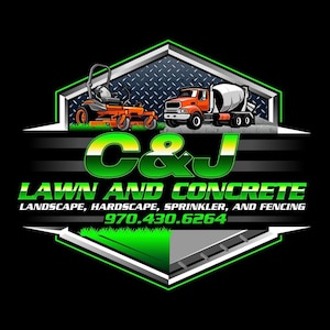 Rasenpflege und Beton Logo Design