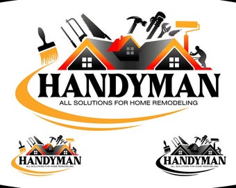 Handyman Property Maintenance Logo: Home Repair & Remodeling