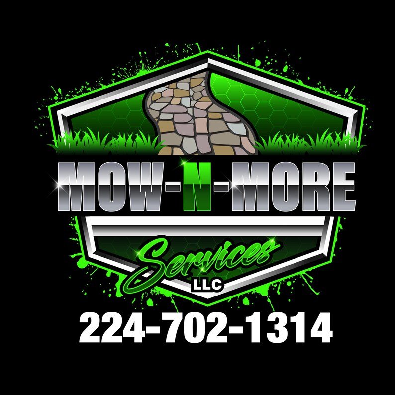 Stone Walkway logo design using Brick Paving and Grass.