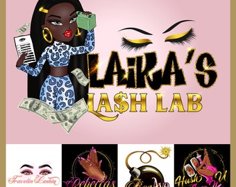 Custom Eyelash Logo Design: Lash Extension Branding