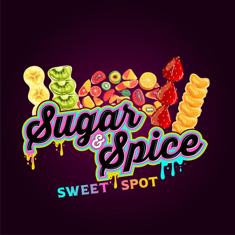 Candied Fruit Logo Design: Sweet Shop Branding - Etsy