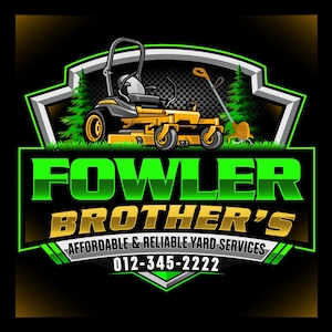 Custom Landscaping Logo Design: Lawn Care, Yard Services (Digital Files Only)