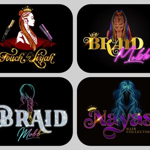 Logo personalizzato per salone di bellezza: capelli, ciglia, glitter oro rosa