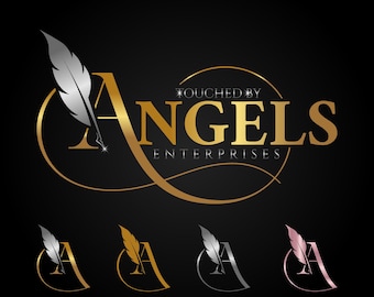 Tax Business Logo Design: Rose Gold Finance Branding, Canva Templates