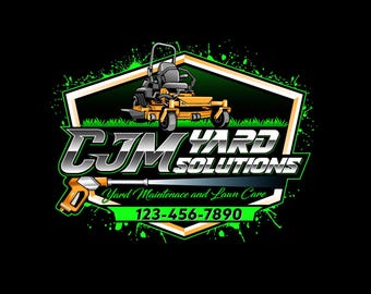 Lawn Care & Pressure Washing Logo | Get More Customers | Combo Contractor Branding Done in 24hrs