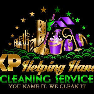 Logotipo do serviço de limpeza com designer gráfico da House | Serviços de limpeza doméstica, limpeza comercial, lavagem de alta pressão e serviços de empregada doméstica