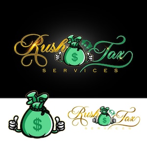 Logo für Steuern, Steuer-Business-Logo, Canva Steuer Vorlagen, DIY-Kreditreparatur Logo-Design, Steuer-Vorbereitungskarten, Steuer-Flyer, Green Gold-Logo