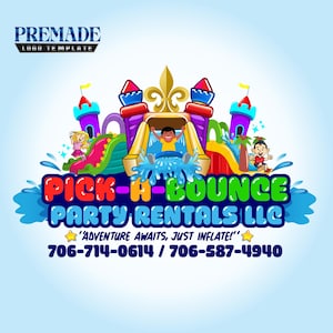Custom Bounce House Rental Logo: Fun, Professional Design