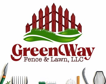 Garden Fence Logo: Lawn Care Business Design