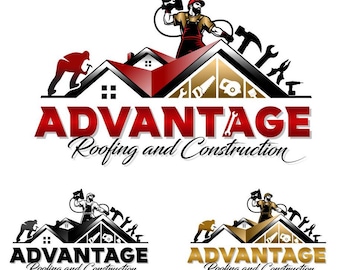 Roofing Company Logo Design: Home Repair Business Branding