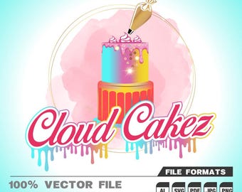 Pastel Bakery Logo Design: Personalized Baker Labels & Clip Art