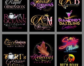 Custom Feminine Logo Design | Pink Girly Logo for Boutique, Beauty Salon, Hair Business, Luxury Brand
