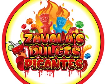 Candy Enchiladas Logo Design: Sour Patch, Peach Rings, Gushers